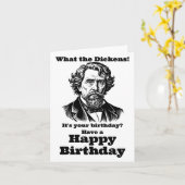 Charles Dickens Birthday カード (黄色い花)