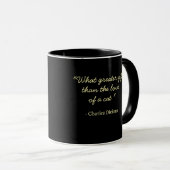 Charles Dickens' Cat Quote - Orange Cat Mug マグカップ (正面右)