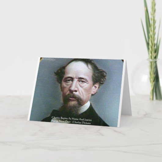Charles Dickens "Charity @Home" 引用ギフト シーズンカード (正面)