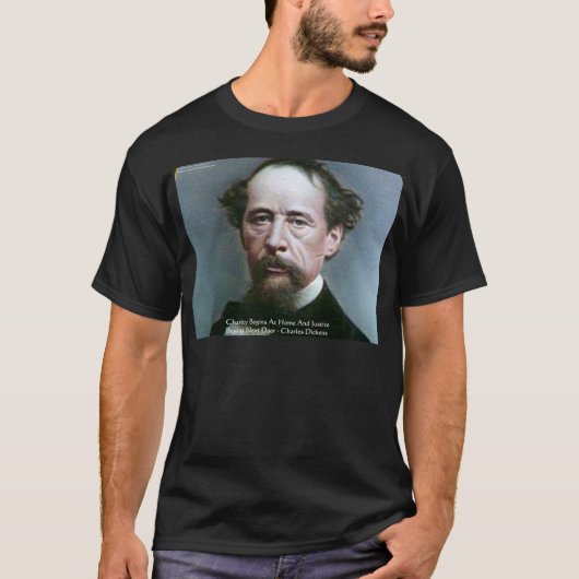 Charles Dickens "Charity @Home" 引用ギフト Tシャツ (正面)