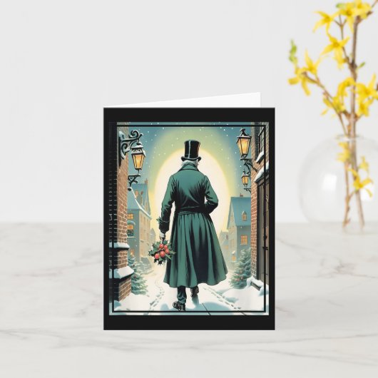 Charles Ens Christmas Clic Book Ebeneezer Scrooge  カード (黄色い花)