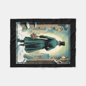 Charles Ens Christmas Clic Book Ebeneezer Scrooge  フリースブランケット (正面(横))