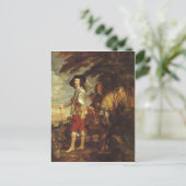 Charles I, King Of England At The狩りby Van Dyck ポストカード (スタンド正面)
