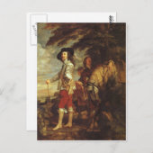 Charles I, King Of England At The狩りby Van Dyck ポストカード (正面/裏面)