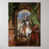 Charles I with M. de St Antoine - Anthony van Dyck ポスター (正面)