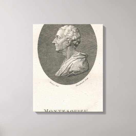 Charles Louis de Secondat、Baron de Montesquieu キャンバスプリント (正面)