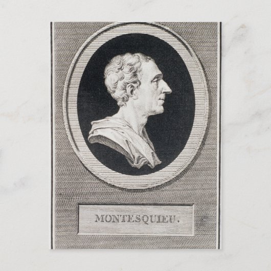 Charles Louis de Secondat、Baron de Montesquieu ポストカード (正面)