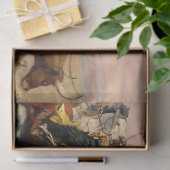 Charles M Russelによる「The Herd Quitter」西洋美術 薄葉紙 (ギフト)