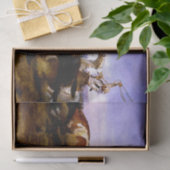 Charles M Russellによる「カウボーイズ・ロープでステア」 薄葉紙 (ギフト)