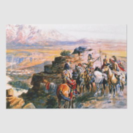 Charles M Russellによる「攻撃の計画」 薄葉紙