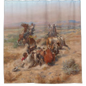 Charles M. Russell精力的な生活 シャワーカーテン (正面)