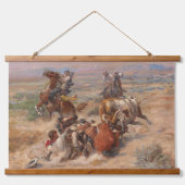 Charles M. Russell精力的な生活 吊り下げ型タペストリー (正面)
