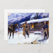 Charles M Russell著「クリスマスミート」 ポストカード (正面/裏面)