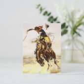 Charles M Russell著「悪いホス」 ポストカード (スタンド正面)