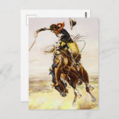 Charles M Russell著「悪いホス」 ポストカード (正面/裏面)