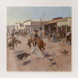 Charles M Russell著「A Quiet Day in Utica」 ジグソーパズル