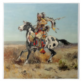 Charles M Russell著「Dakota Chief」 タイル (正面)