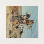 Charles M Russell著「Dakota Chief」 タペストリー (正面(横))