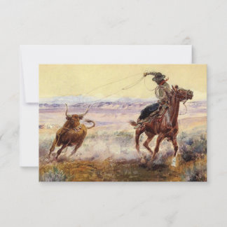 Charles M Russell著「On the Pond」 サンキューカード