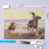 Charles M Russell著「On the Pond」 薄葉紙 (クラフト)