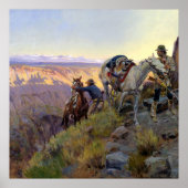 Charles M Russell著「When Shadows Hint Death」 ポスター (正面)