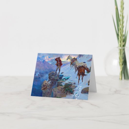 Charles Marion Russellによるハンターズラック サンキューカード (正面)