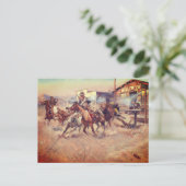 Charles Marion Russell – Smoke of a .45 ポストカード (スタンド正面)