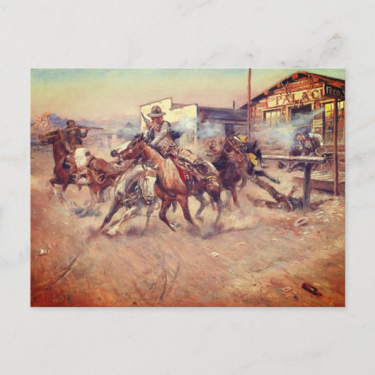 Charles Marion Russell – Smoke of a .45 ポストカード (正面)