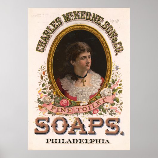 Charles McKeone、Son & Co.、アンティークSoap Ad ポスター (正面)