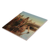 Charles Russellによるカウボーイアート「キャンプのための水」 タイル (側面)