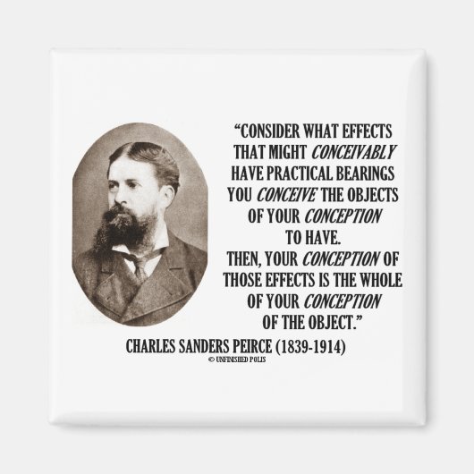 Charles Sanders Peirce Effectsオブジェクトの概念 マグネット (正面)