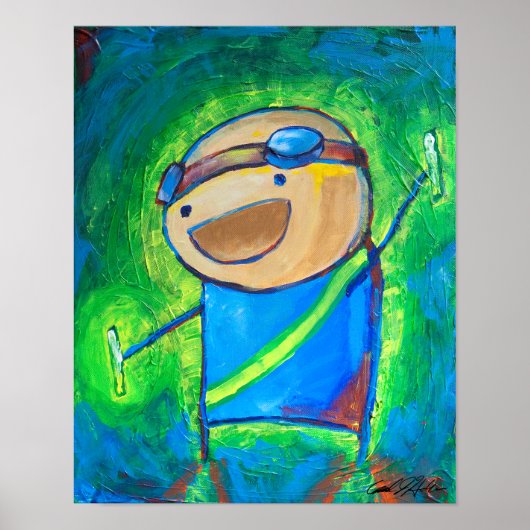 Charles the Raver 12x15" ポスター (正面)