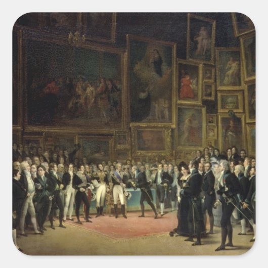 Charles Xはアーティストに賞を贈る スクエアシール (正面)