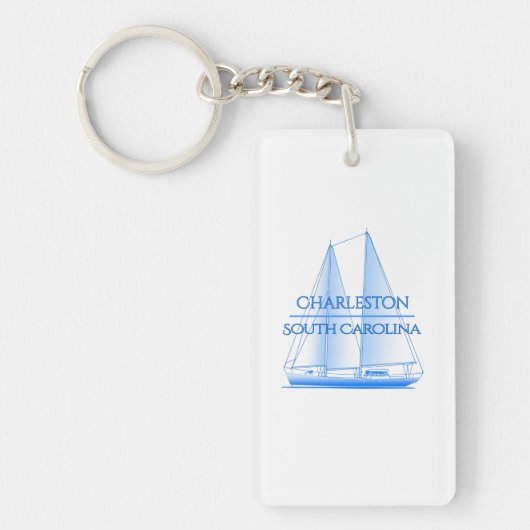 Charleston Coastal Nautical Sailing Sailor キーホルダー (正面)