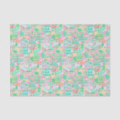 Charleston Pastel Preppy Palm Beach Pattern Print 薄葉紙 (正面)