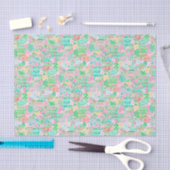 Charleston Pastel Preppy Palm Beach Pattern Print 薄葉紙 (クラフト)