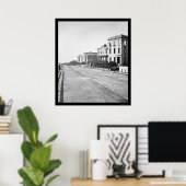 Charleston, SC 1865のバッテリ上の住宅 ポスター (ホームオフィス)