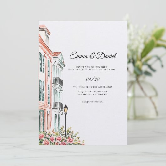 charleston SC wedding 招待状 (スタンド正面)