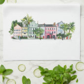 Charleston South Carolina キッチンタオル (折り畳み)