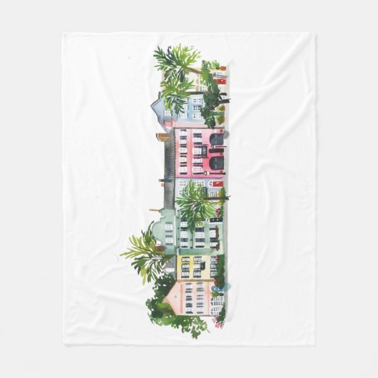 Charleston South Carolina フリースブランケット (正面)
