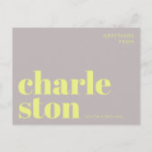 Charleston South Carolina typography Postcard ポストカード (正面)