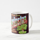 Charleston South Carolina Vintage Postcard Mug コーヒーマグカップ (正面右)