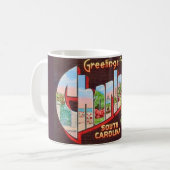 Charleston South Carolina Vintage Postcard Mug コーヒーマグカップ (正面左)