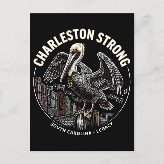 Charleston Strong Pelican Gullah Geechee Cultural  ポストカード (正面)