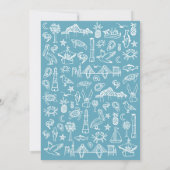 Charleston Toile Skyline in Blue日付を保存 セーブザデート (裏面)