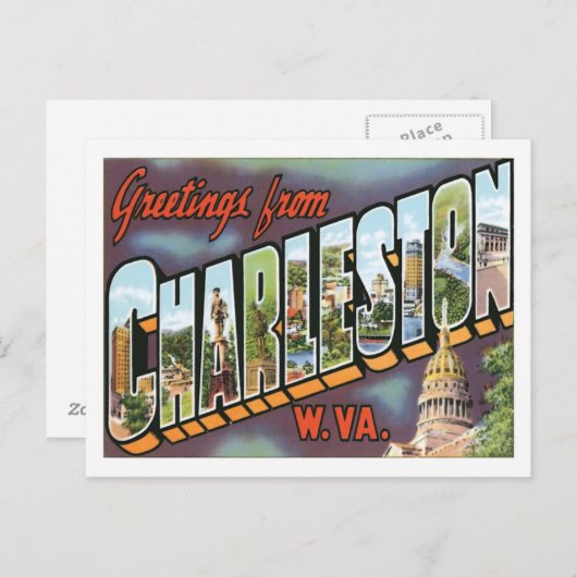 Charleston West Virginia US Cityからの挨拶 ポストカード (正面/裏面)