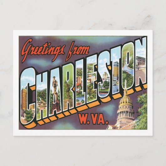Charleston West Virginia US Cityからの挨拶 ポストカード (正面)