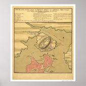 Charlestown Battle Map - 1775 ポスター (正面)