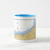 CharlevoixのMI航海のな港の図表のマグ マグカップ (中央)