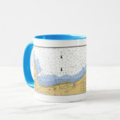 CharlevoixのMI航海のな港の図表のマグ マグカップ (正面左)